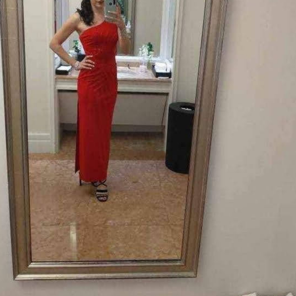 Red formal dress
